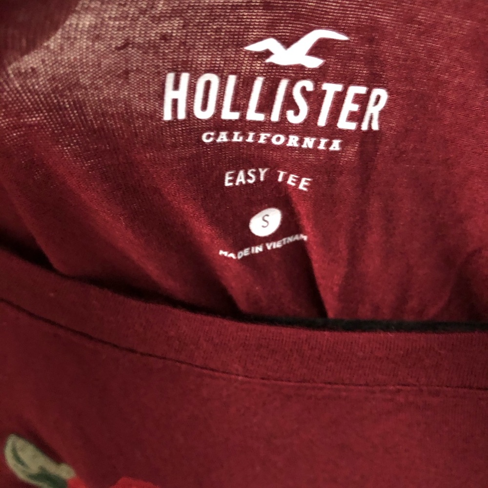 Hollister Burgundy Rose Crop Top - Picture 3 of 5